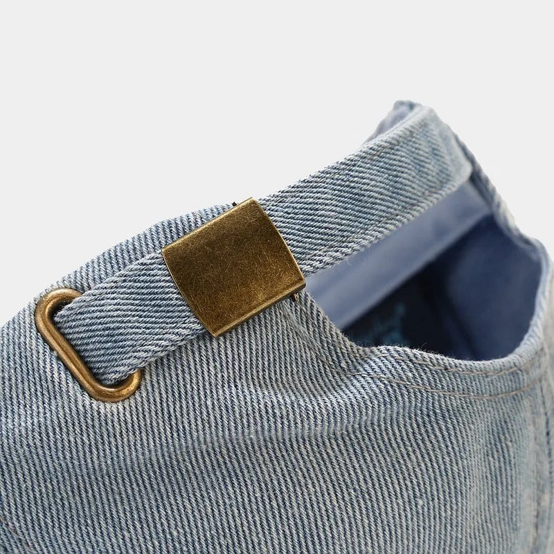 Vintage Washed Denim Unisex Street Snapback Cap