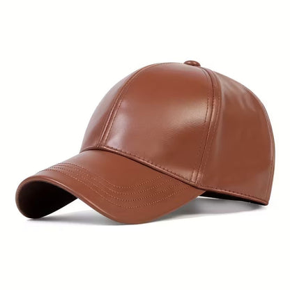 Faux Leather Snapback – Stylish Cap
