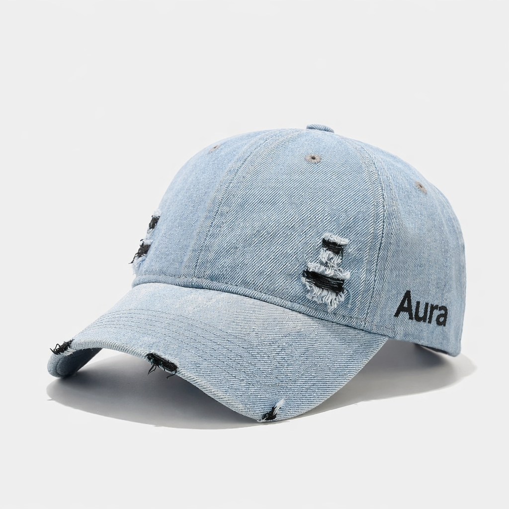 Vintage Washed Denim Unisex Street Snapback Cap