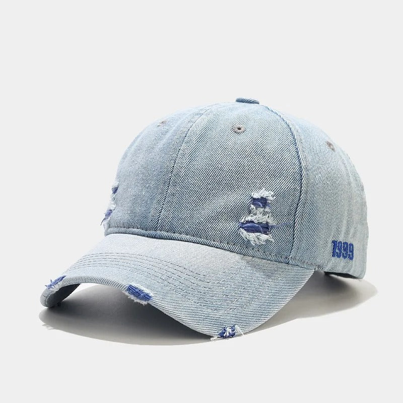 Vintage Washed Denim Unisex Street Snapback Cap