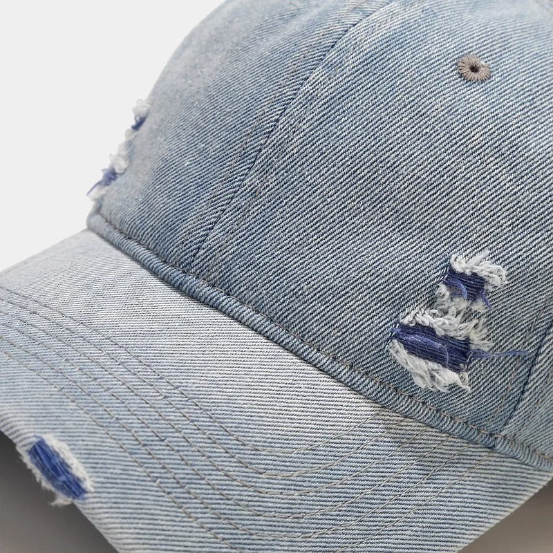 Vintage Washed Denim Unisex Street Snapback Cap