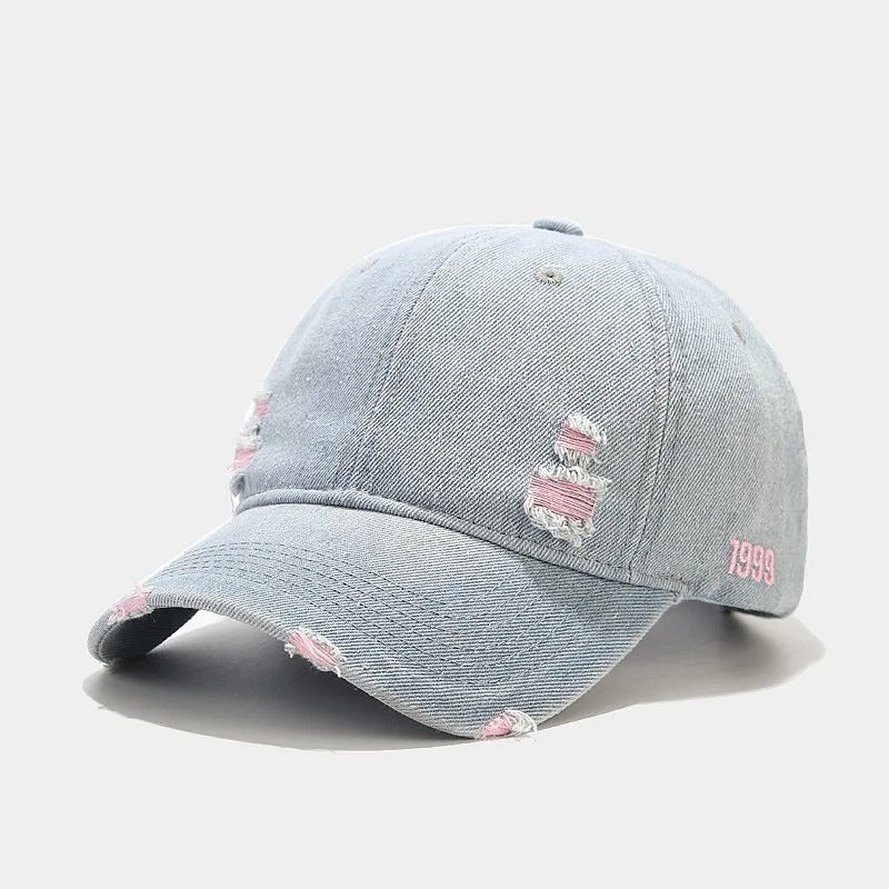 Vintage Washed Denim Unisex Street Snapback Cap