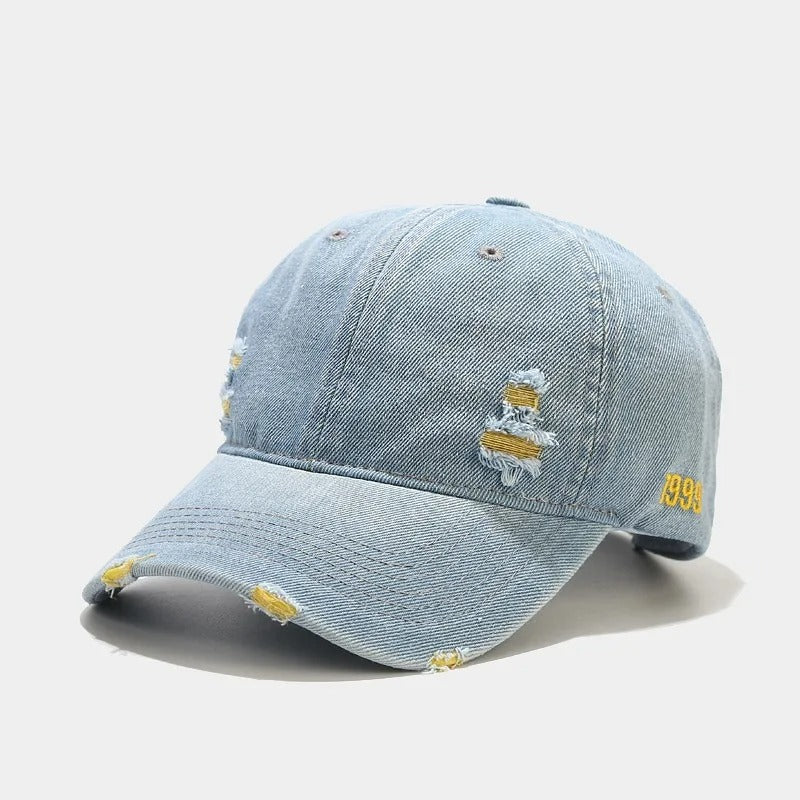 Vintage Washed Denim Unisex Street Snapback Cap