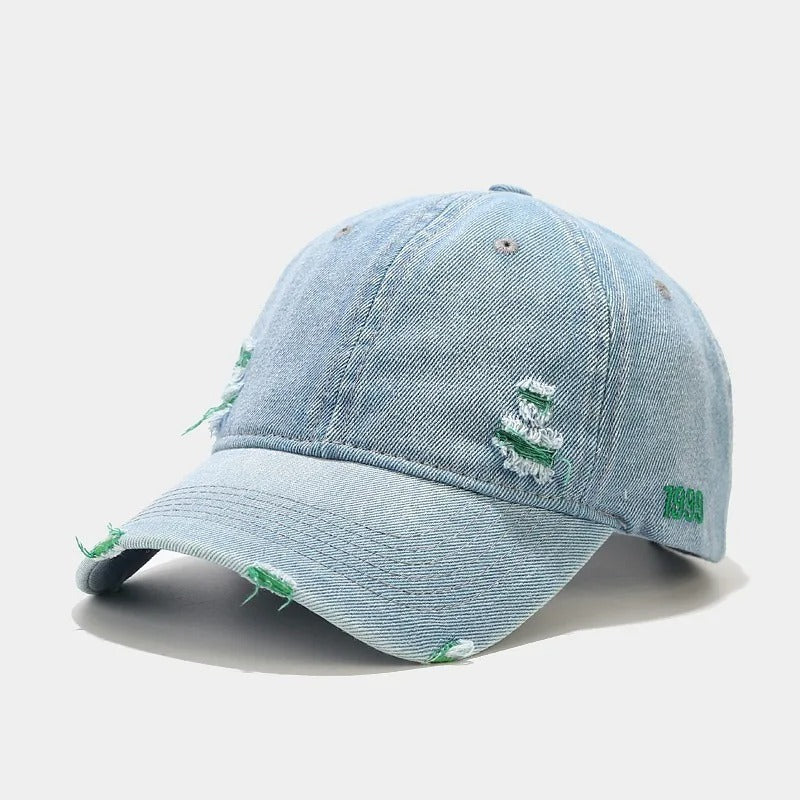 Vintage Washed Denim Unisex Street Snapback Cap