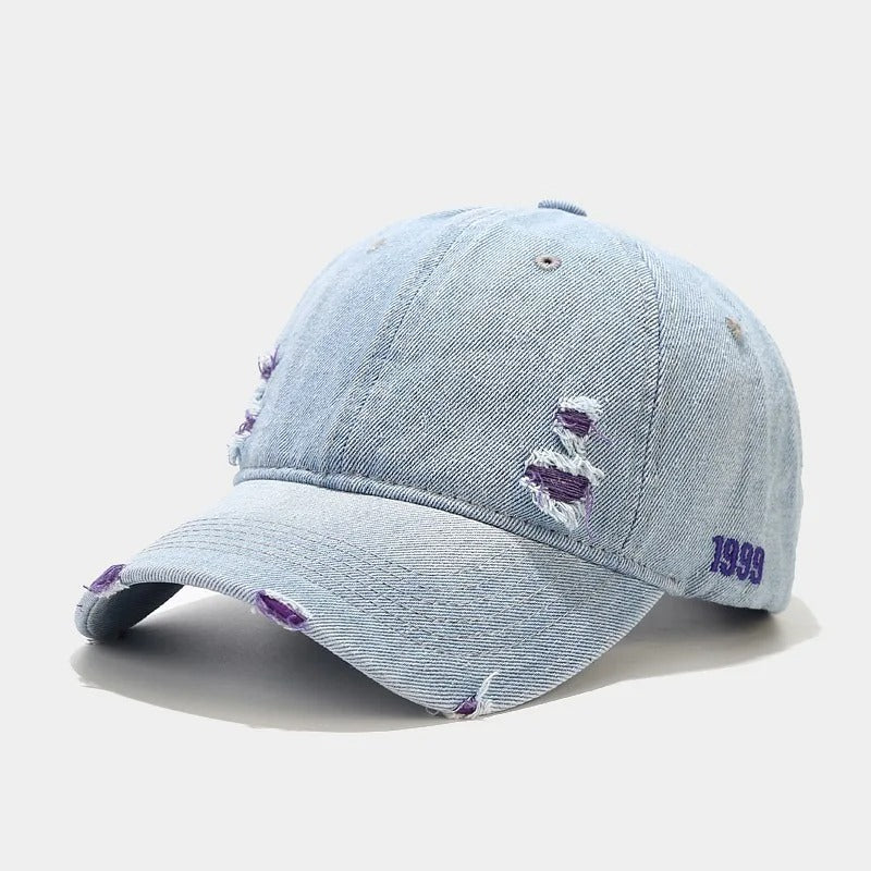 Vintage Washed Denim Unisex Street Snapback Cap