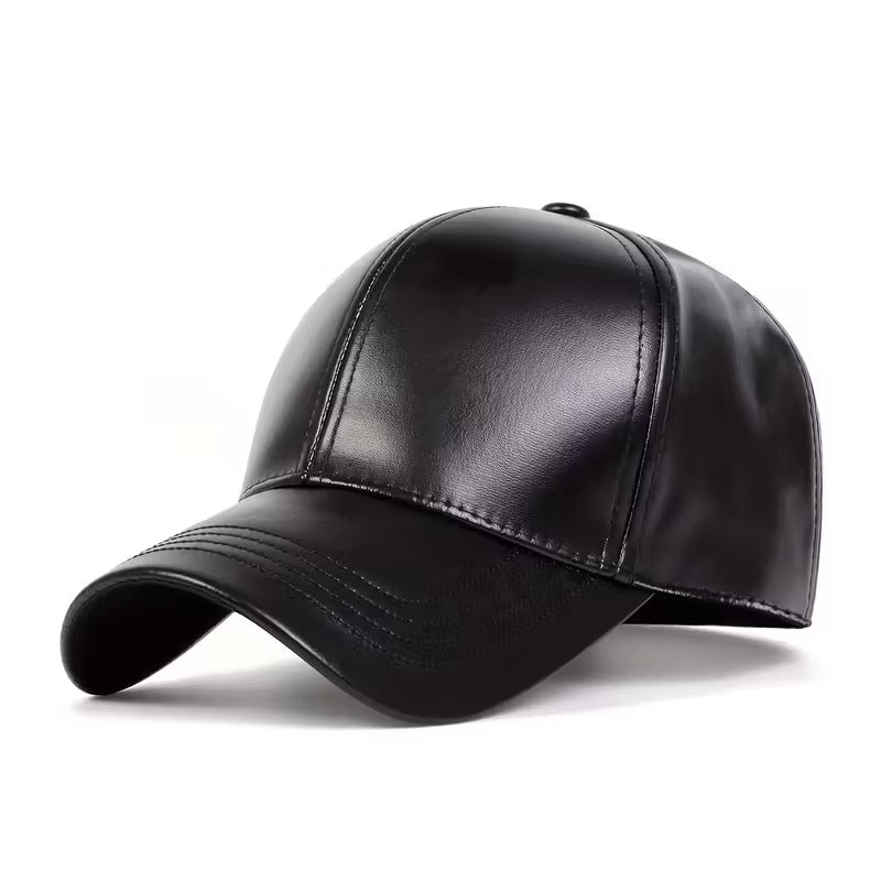 Faux Leather Snapback – Stylish Cap